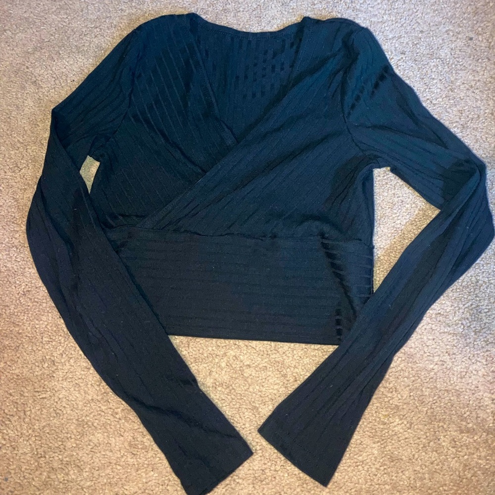 Tight black crop top